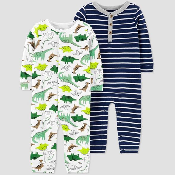 Baby Boys' 2pk Dino Jumpsuits - Just One You® made by carter's Blue | Target