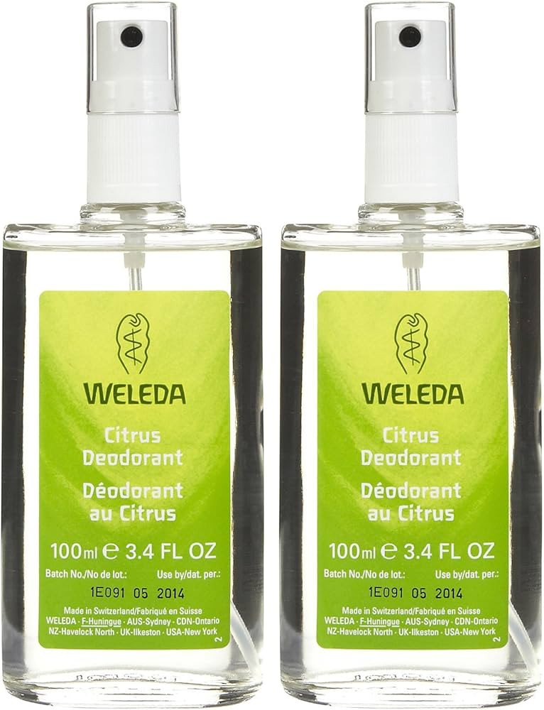 Weleda Refreshing Non-Aerosol Deodorant Spray, Citrus - 3.4 Fl Oz (Pack of 2) | Amazon (US)