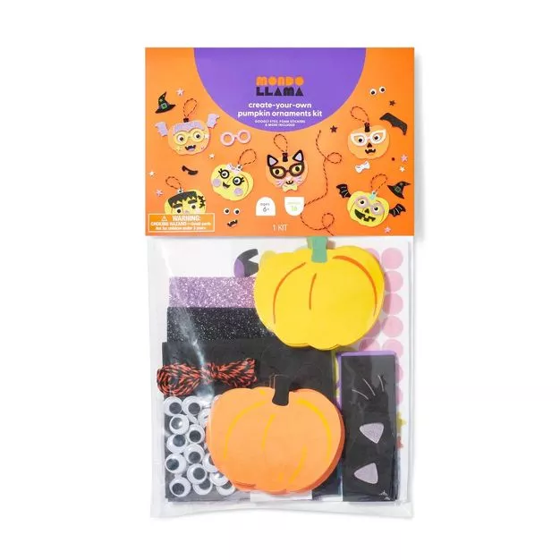 Paper Mache Pumpkin Craft Kit Witch - Mondo Llama