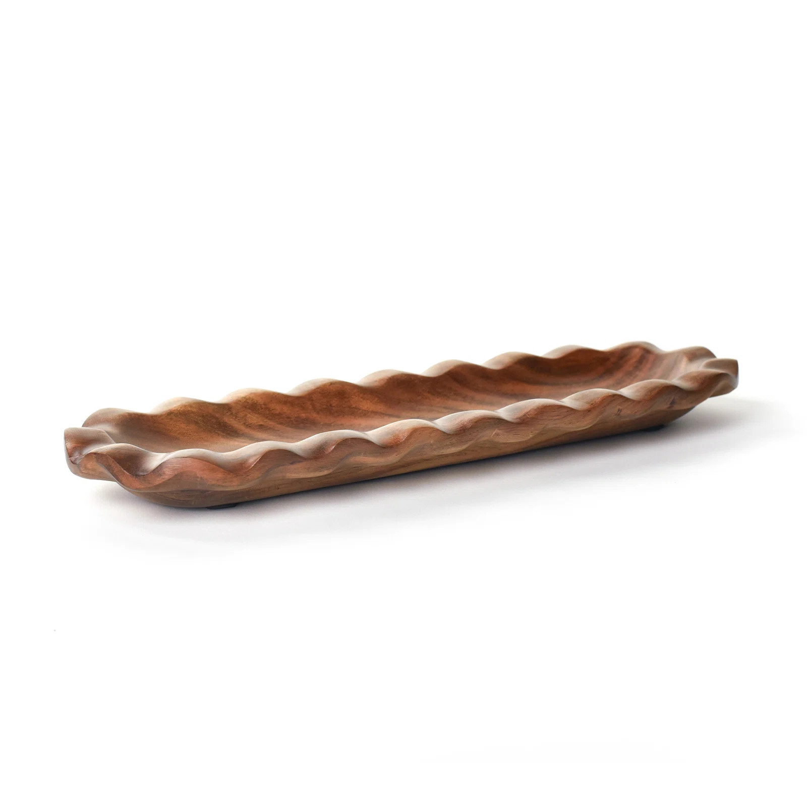 Fundamental Wood Ruffle Skinny Tray | Wayfair North America