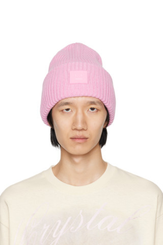 Pink Large Logo Beanie | SSENSE