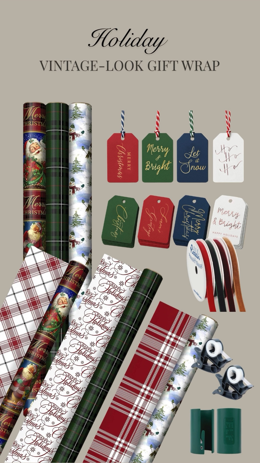 The prettiest vintage-look wrapping paper, ribbons and tags for holiday gift giving. ralph lauren christmas, gift list, gift wrap, wrapping paper, stocking stuffers, ribbon, gift tags

#LTKSeasonal #LTKGiftGuide #LTKHoliday