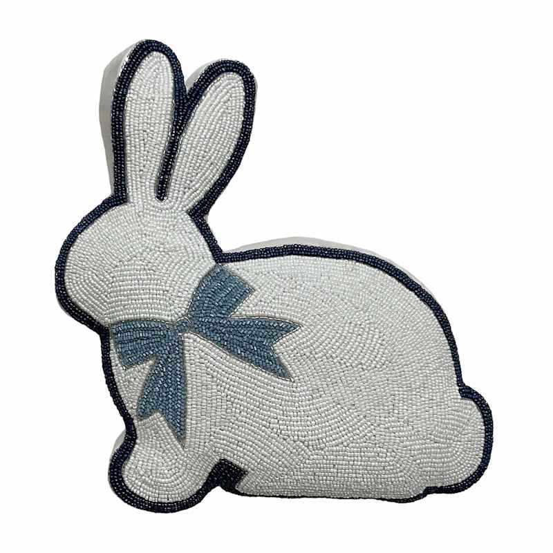 Providence Bunny Shaped Beaded Easter Throw Pillow, 13" | At Home