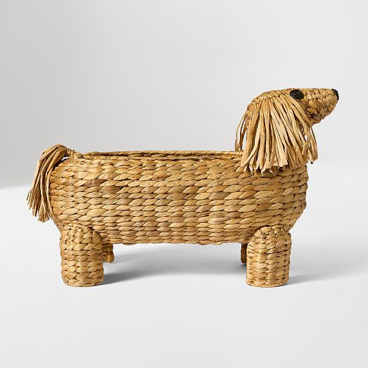 Woven Dachshund Book Caddy | West Elm (US)