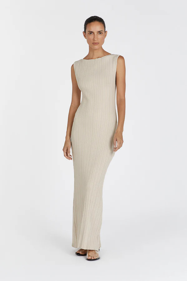 SIENNA STONE KNIT MIDI DRESS | DISSH