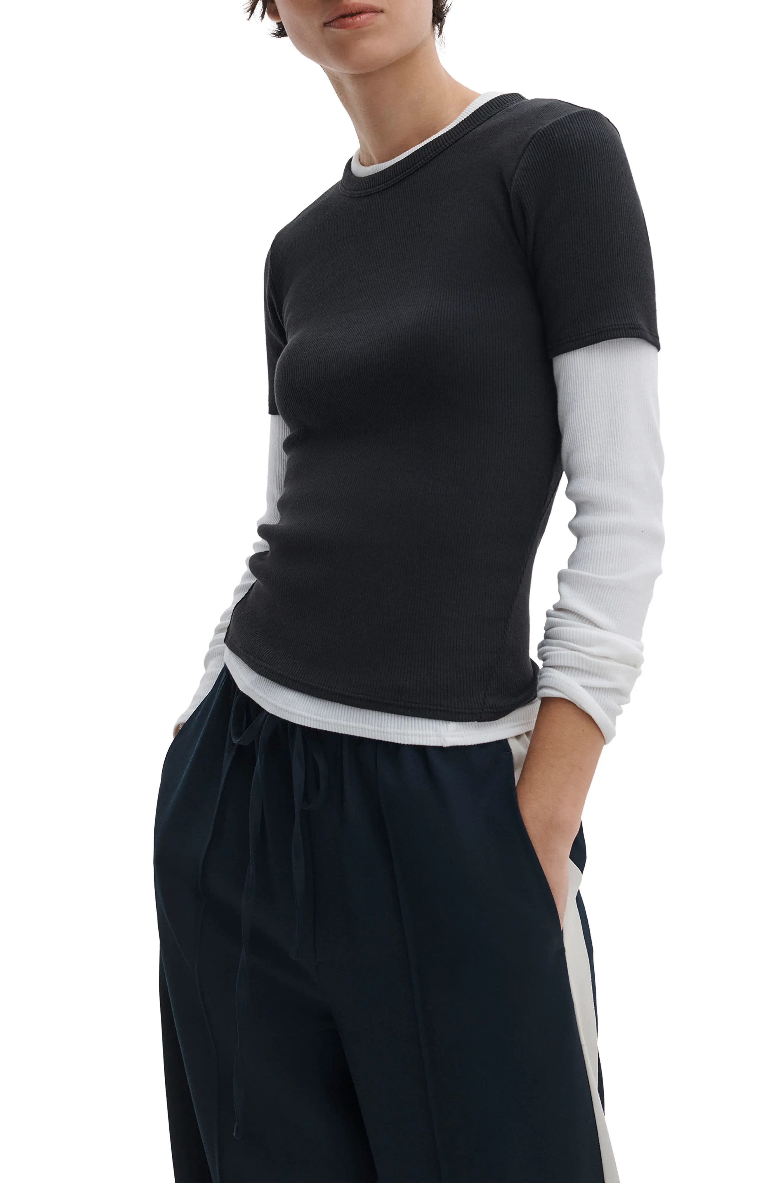 rag & bone The Essential Rib T-Shirt (Women) | Nordstrom | Nordstrom
