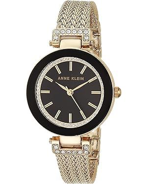 Anne Klein Women's Premium Crystal Accented Mesh Bracelet Watch | Amazon (US)