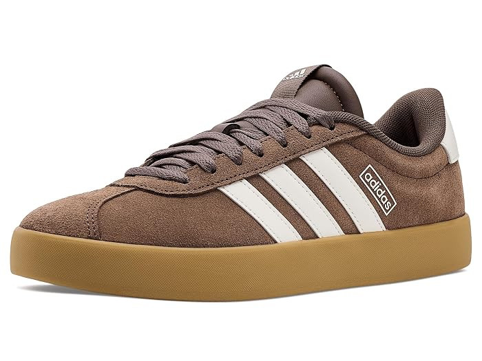 adidas VL Court 3.0 Women's Shoes Black/White/Gum : 9 B - Medium, Leather | Zappos.com