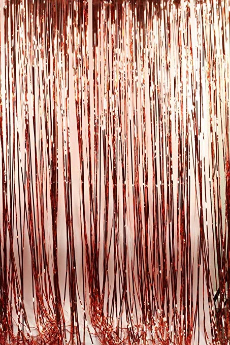 Rose Gold Foil Fringe Curtain Party Wedding Backdrop Hen Fashion Decoration | Walmart (US)