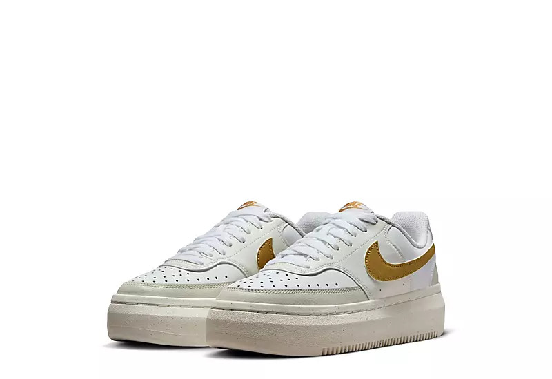 WHITE NIKE Womens Court Vision Alta Sneaker | Rack Room Shoes