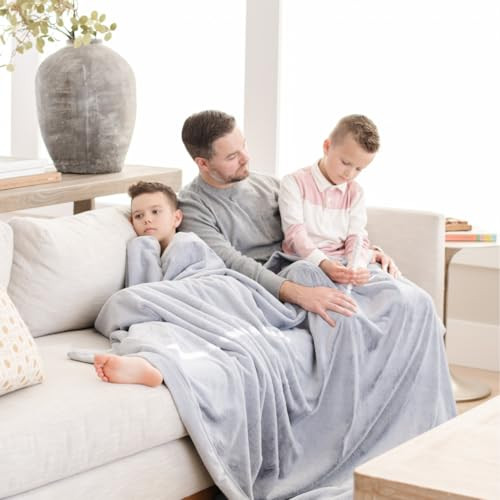 SARANONI Oversized Luxury Blanket | Breathable Super Soft, Lush, Plush Comfy Blankets for Adults | Storm Cloud - X-Large 60” x 80” | Amazon (US)