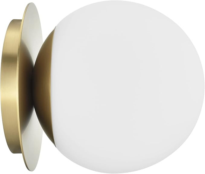 Wall Sconces, 1 Light Modern Globe Sconce in Aged Brass, Wall Light for Bedroom Bathroom Living R... | Amazon (US)