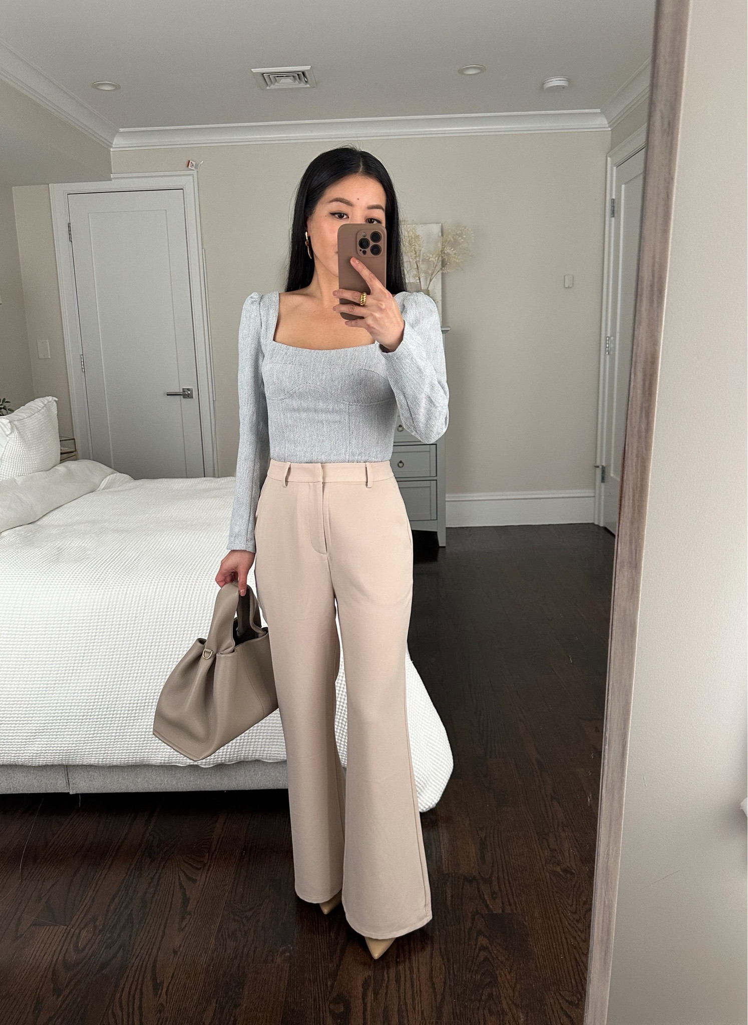 •Love Bonito top xs - unique and very flattering textured top 
•Love Bonito flare pants xs (petite-friendly 27" inseam) fitted waist. These pants come in both petite and regular, with more colors available under regular.
•Polene bag (not linkable)

These are from new-to-me brand Love Bonito. FYI that their return process only offers store credit after an $8 return shipping fee, but I thought the pieces are unique and well-fitting enough to try! Be sure to check the measurements listed for every size and every item as I found those to be accurate! Linked a few more of my keepers.

#petite workwear

#LTKunder50 #LTKworkwear #LTKstyletip