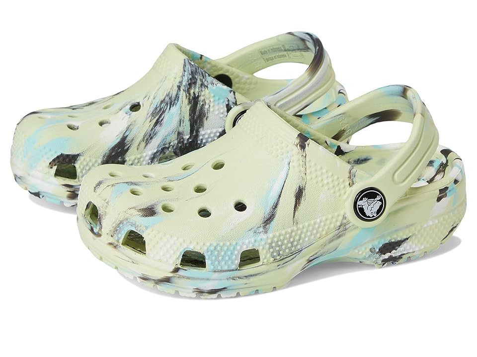 Crocs Kids Classic Marbled Clogs Kids Shoes Frothy Green/Multi: 4 Toddler M | Zappos.com
