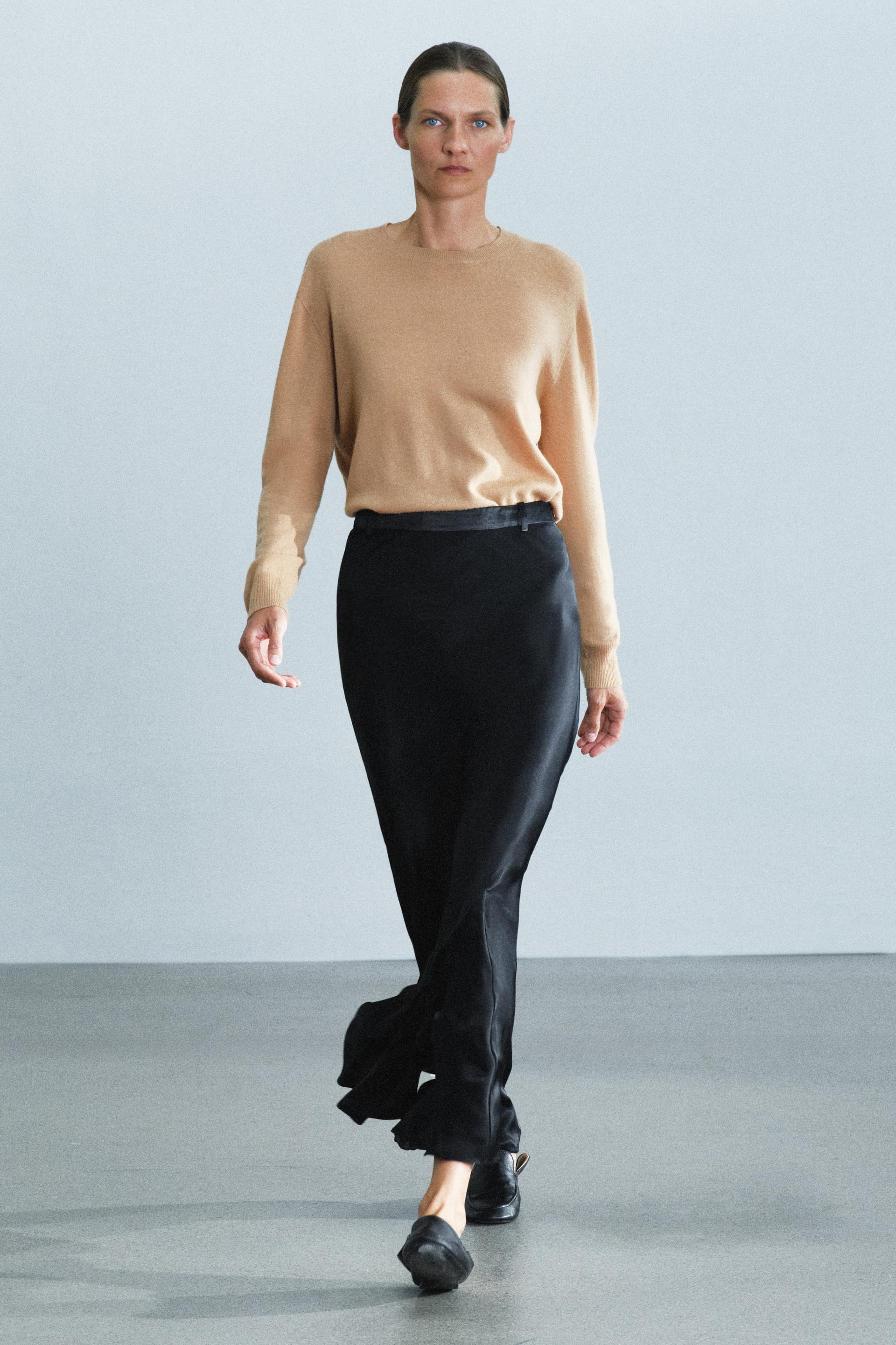 Zara - Zw Collection Satin God​​et Maxi Skirt - Black - M - Woman | Zara US