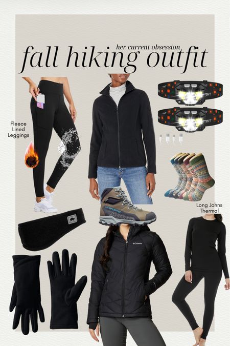 Fall hiking outfit inspo for all my outdoorsy girlfriends. Follow me HER CURRENT OBSESSION for more outdoors style and adventures 😃

| granola girl | outdoorsy outfit | leggings | Amazon style | outdoors style | hiking hat | headlamp | hiking boots | hiking backpack | fall outfit | fall style | Columbia boots | socks | fleeece sweater | puffer coat | gym sweater | 

#liketkit #LTKFind 
@shop.ltk

#LTKtravel #LTKU #LTKfitness