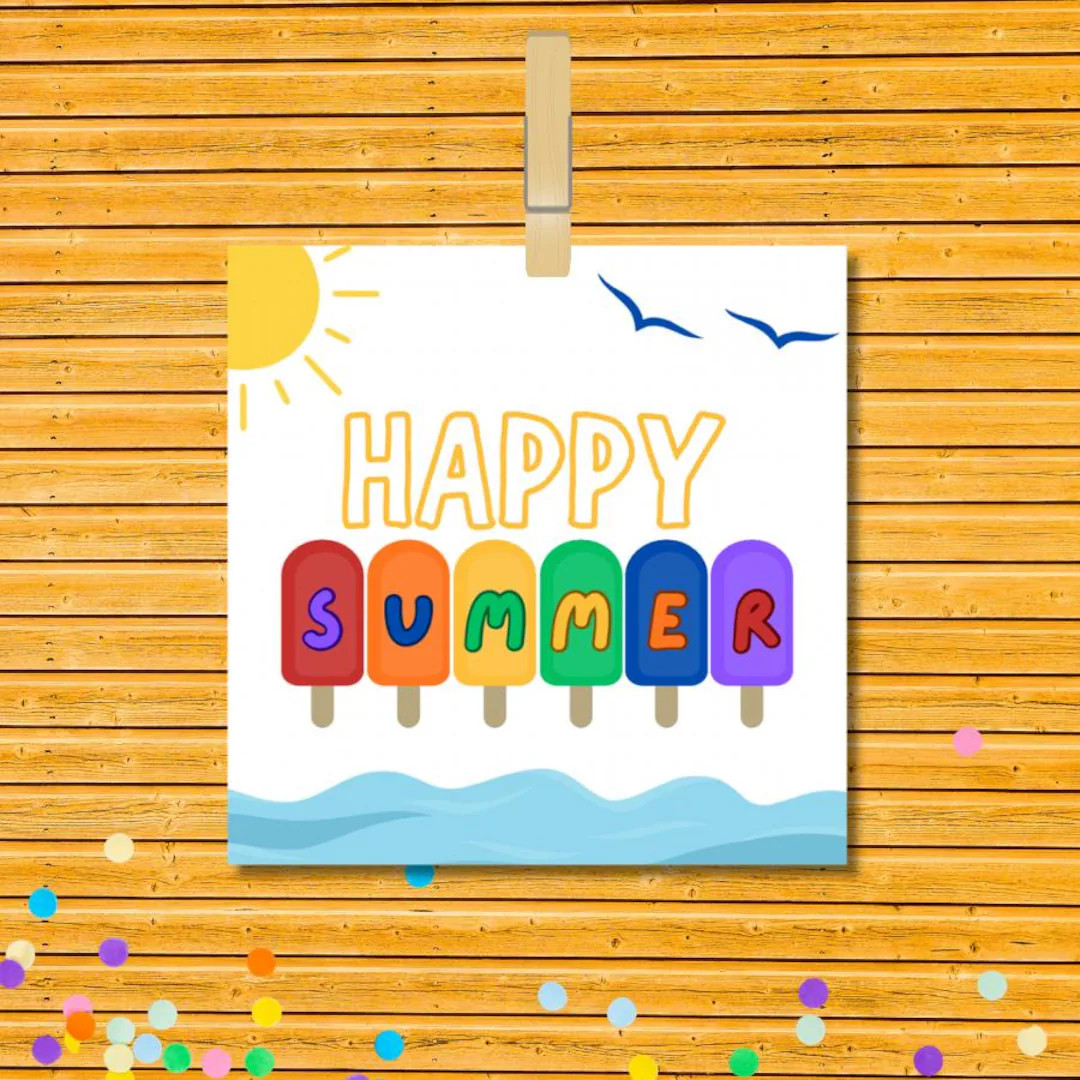 Happy Summer Gift Tag: Summertime Party Printable (digital Download) - Etsy | Etsy (Global)