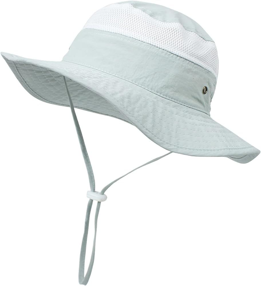 Kid's Sun Hat Wide Brim UPF 50+ Protection Hat for Toddler Boys Girls Adjustable Bucket Hat Toddler  | Amazon (US)