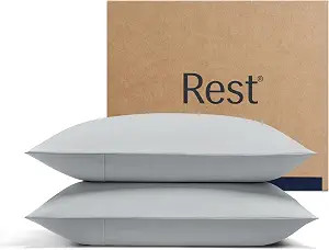 REST® Evercool®+ Cooling Pillowcases Standard - 2 Pillowcases for Sensitive Skin, Silver Infuse... | Amazon (US)