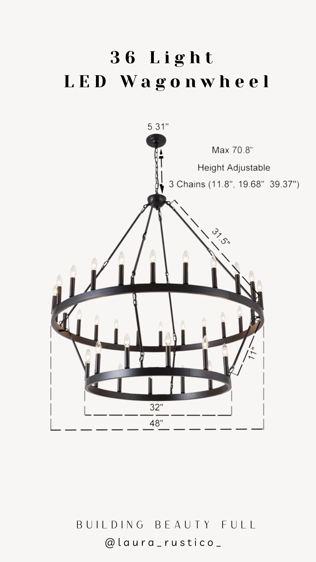 36 Light Wagonwheel Light fixture 🔥

#LTKhome #LTKsale #LTKcanada
