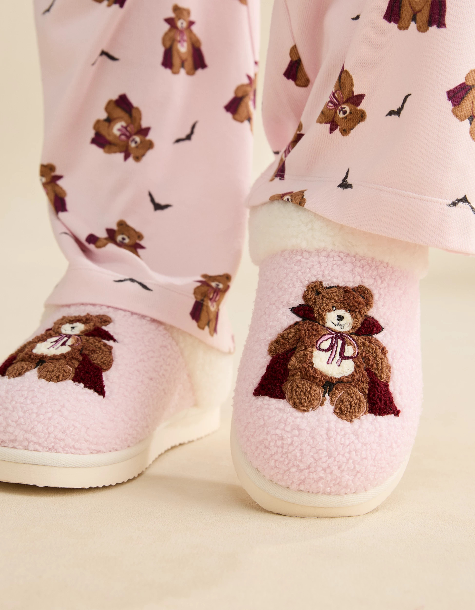 AE Vampire Teddy Scuff Slipper | American Eagle Outfitters (US & CA)