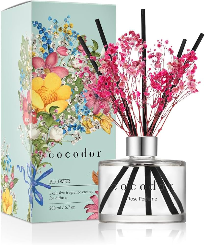 COCODOR Preserved Real Flower Reed Diffuser/Rose Perfume / 6.7oz(200ml) / 1 Pack/Reed Diffuser Se... | Amazon (US)