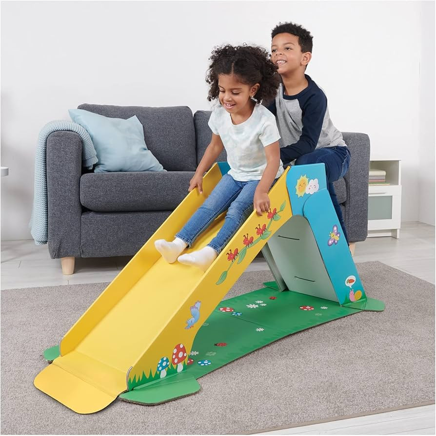 Pop2Play Toddler Playground Indoor Slide for Kids – Durable Eco-Friendly Foldaway Cardboard Sli... | Amazon (US)