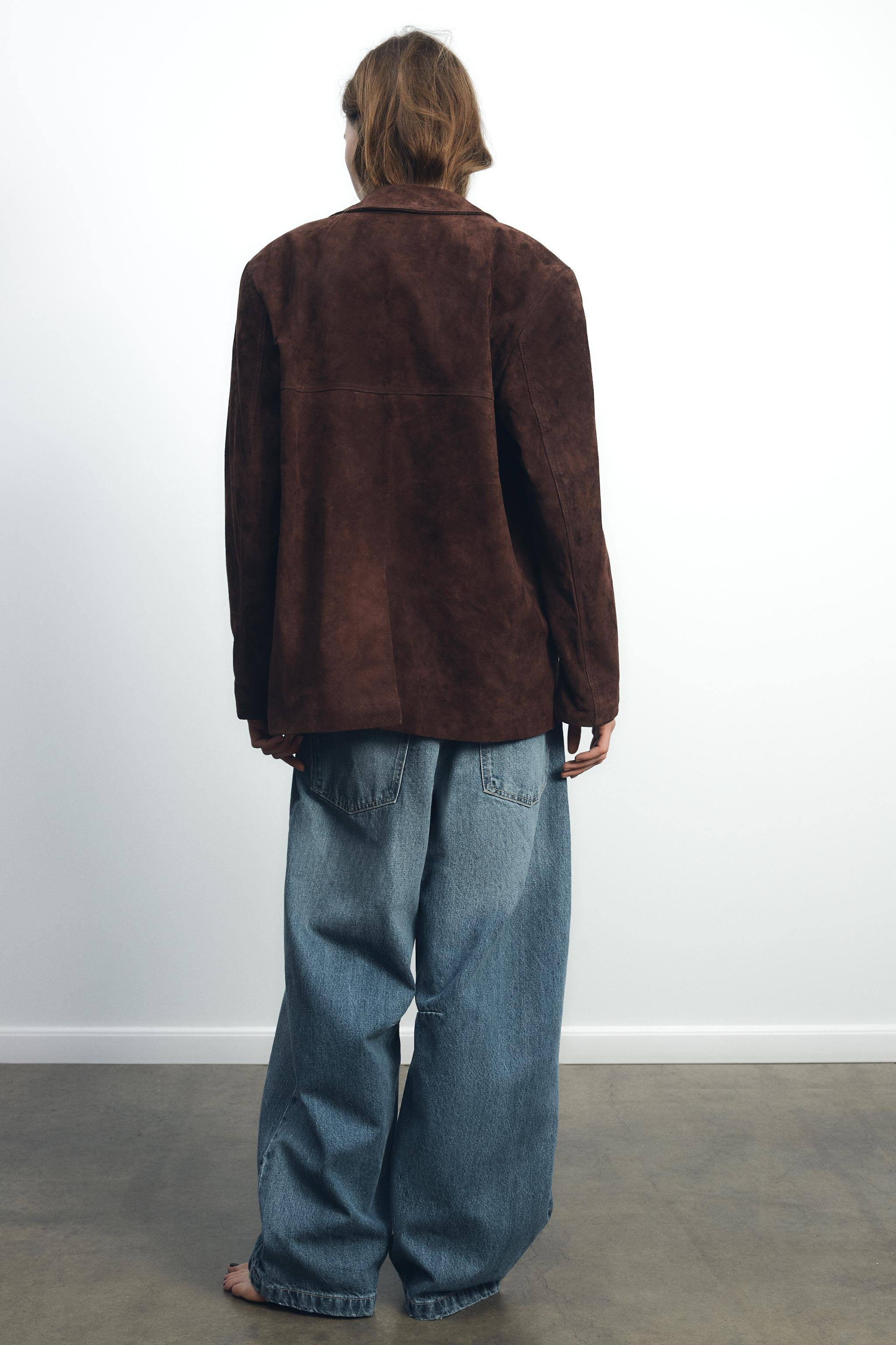 SUEDE LEATHER BLAZER | Zara UK