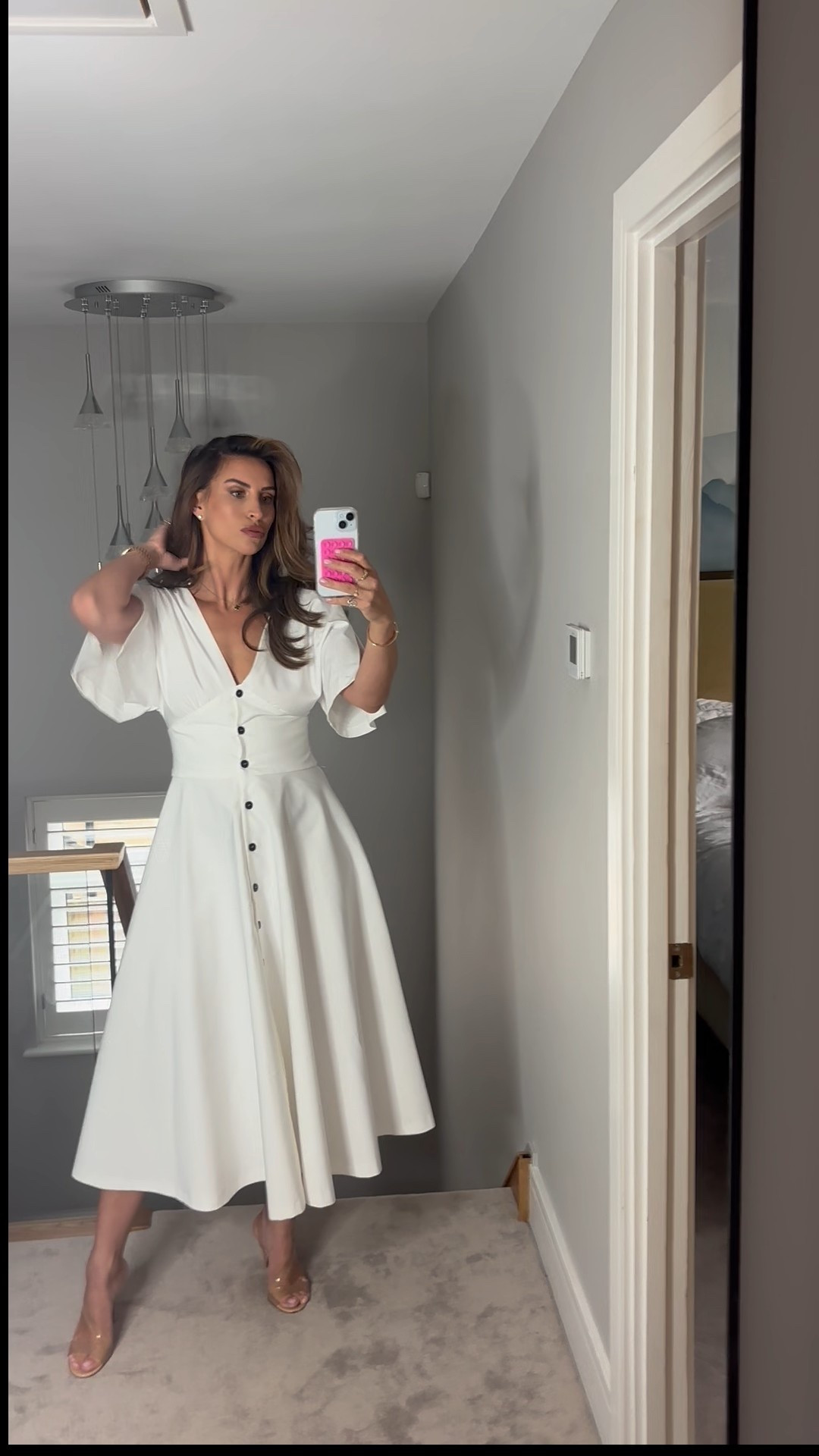 Crisp white dress that I wore to my friends baby shower. I am 5ft8 & it’s literally the most perfect length on me. 

#LTKuk #LTKdresses #LTKsummer