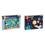 Ocean Life Search & Find Puzzle & Solar System Puzzle, 70 Pieces, 23”x16.5”, Great for Kids 5-9, Lea | Amazon (US)