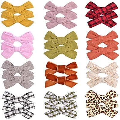 24pcs Baby Girl Hair Bows Clips Barrettes Alligator Clip Hair Accessories for Little Girls Toddle... | Amazon (US)