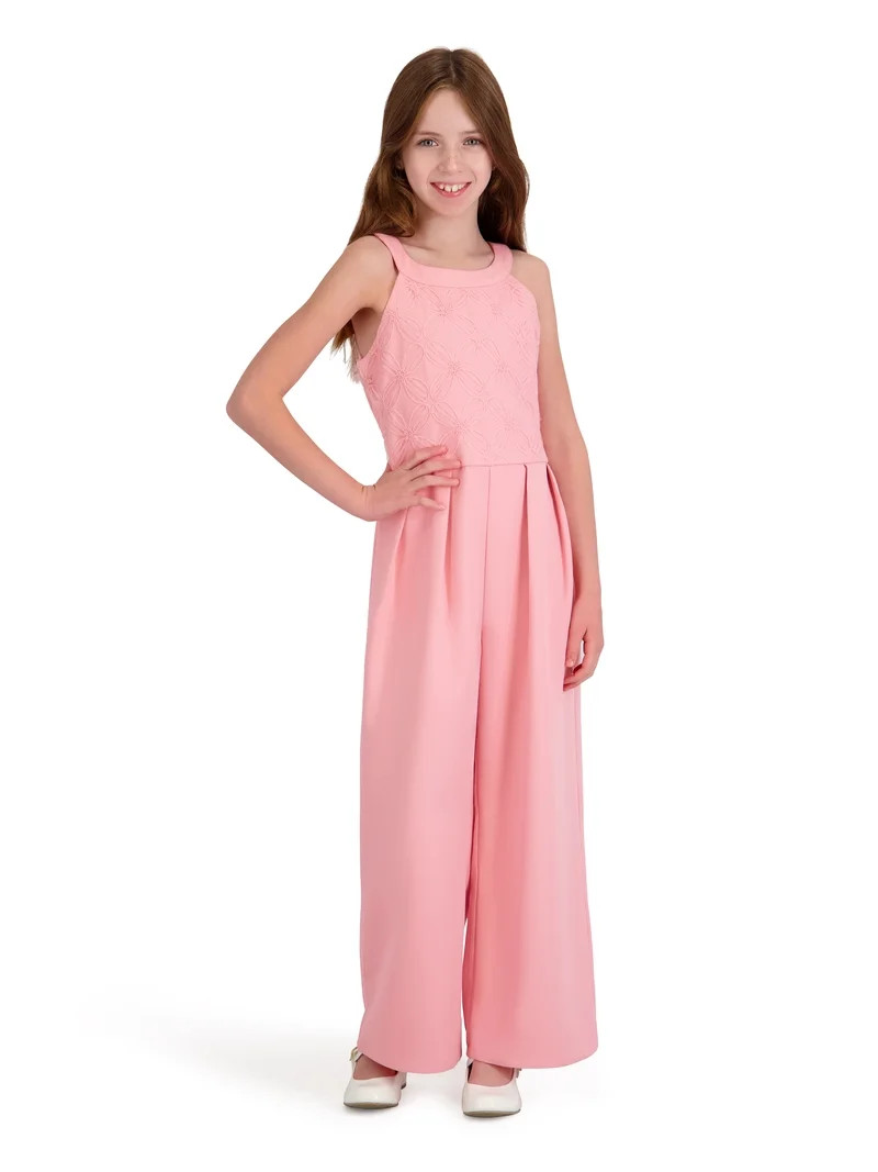 Kensie Girl Sleeveless Floral Soutache Jumpsuit, Sizes 4-16 | Walmart (US)