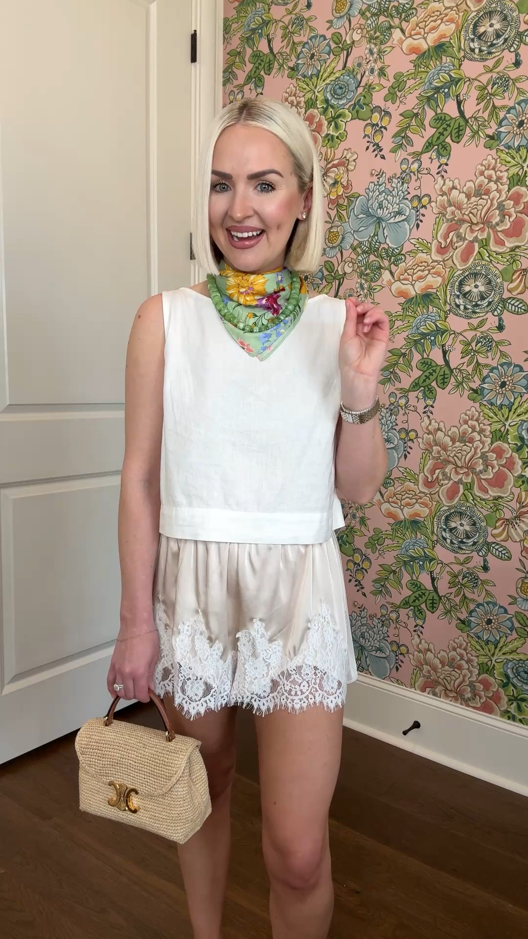 Styling lace shorts for summer 
Size: XS top, small shorts (on my Amzn along with necklace), jelly flats are TTS 7

#LTKPetite #LTKootd #LTKgrwm