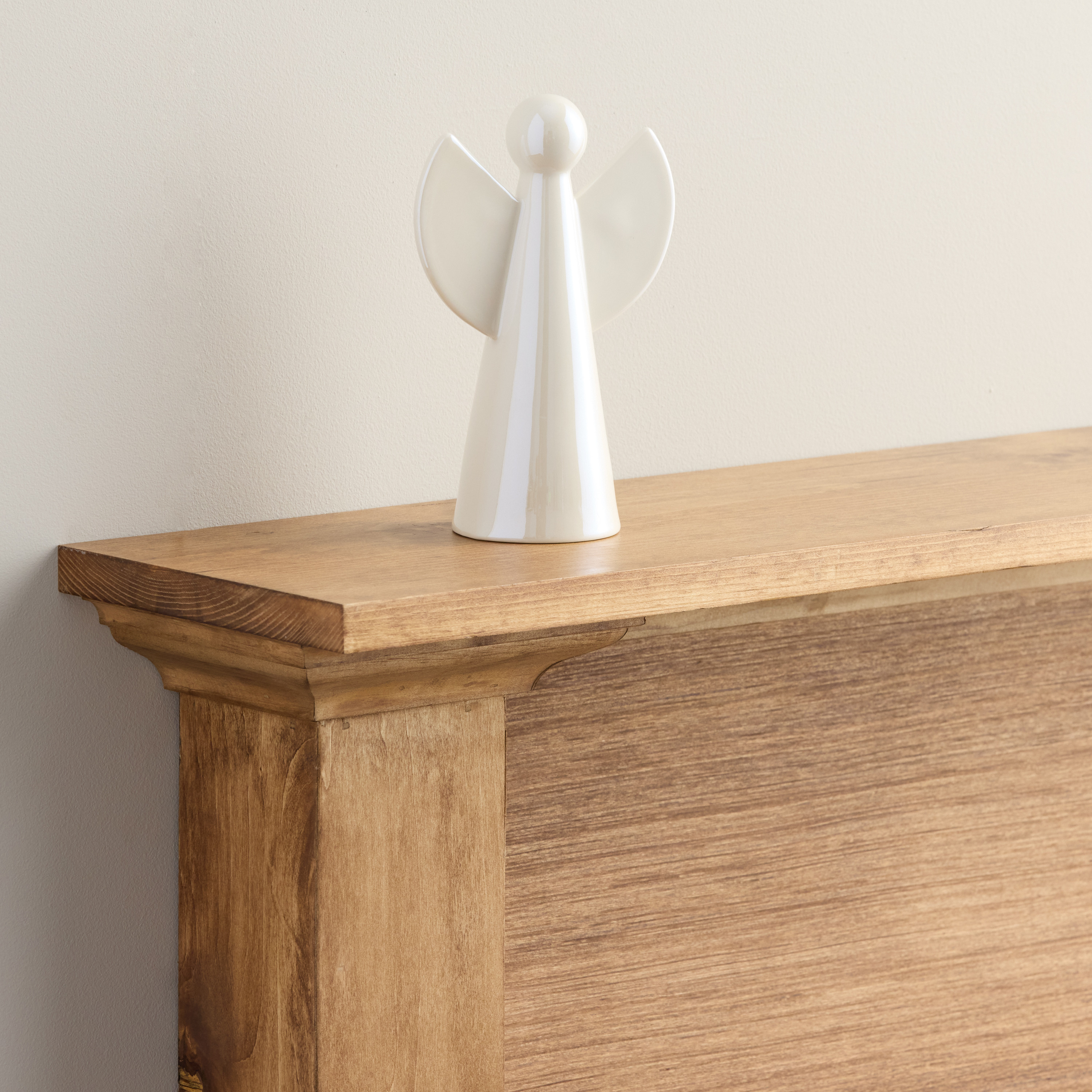 Iridescent Ivory Ceramic Angel Decor | World Market