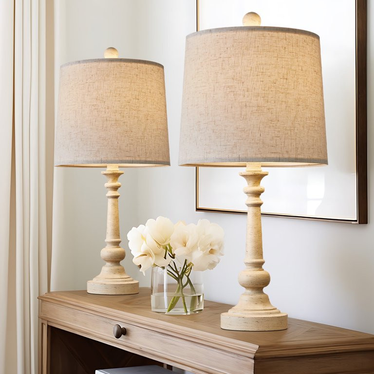 Oneach 20.25" Retro Farmhouse Table Lamp Sets of 2 for Living Room Bedroom Rustic Bedside Nightst... | Walmart (US)