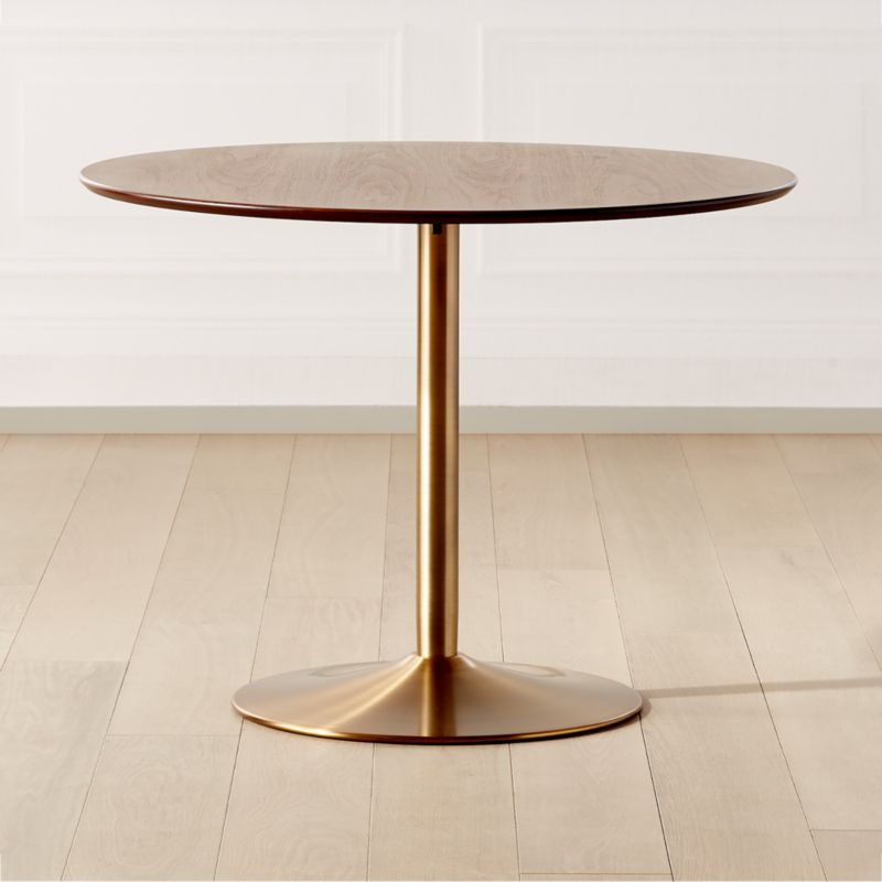 Odyssey Brass/Wood Dining Table + Reviews | CB2 | CB2