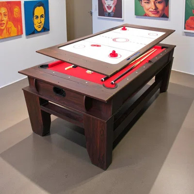 BILLARDHOCKEY 7-Ft 2-in-1 Pool Table and Air Hockey Game Table with Accessories | Wayfair North America