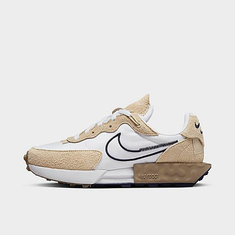 Nike Women's Fontanka Waffle Casual Shoes in Beige/Sanddrift Size 8.5 Nylon/Suede | Finish Line (US)