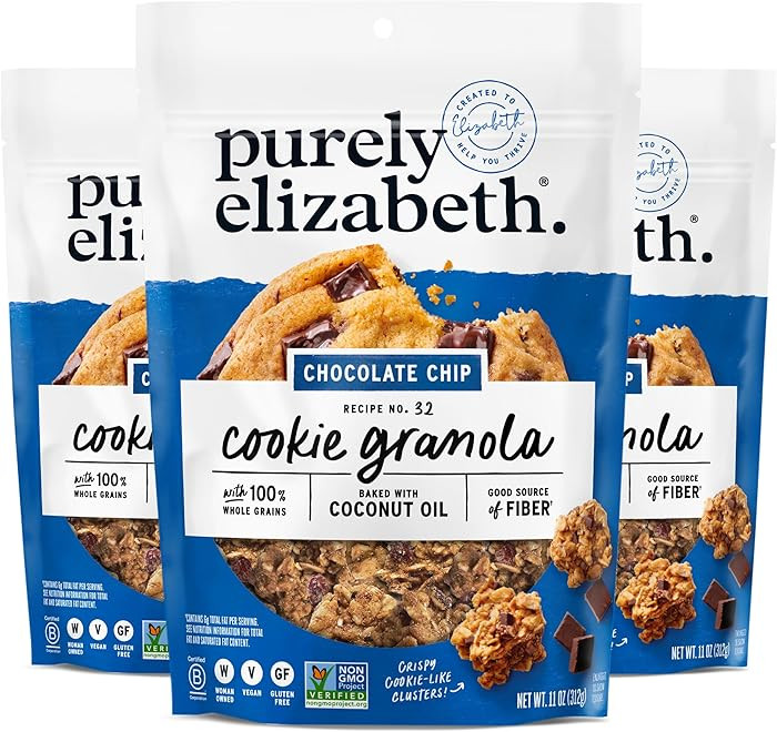 Purely Elizabeth Cookie Granola Chocolate Chip 11 OZ (3 Pack) | Amazon (US)