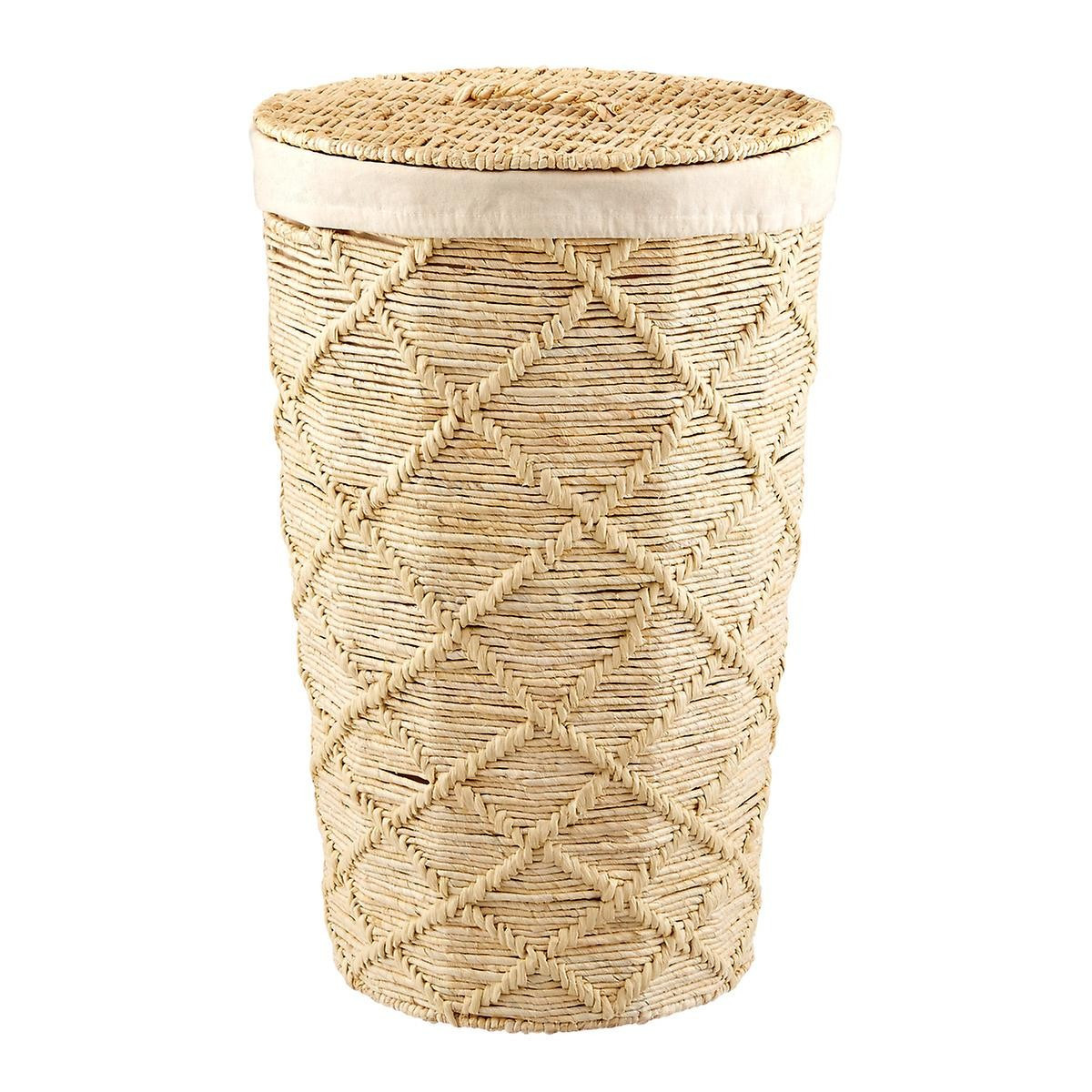 Round Trellis Maize Hamper | The Container Store