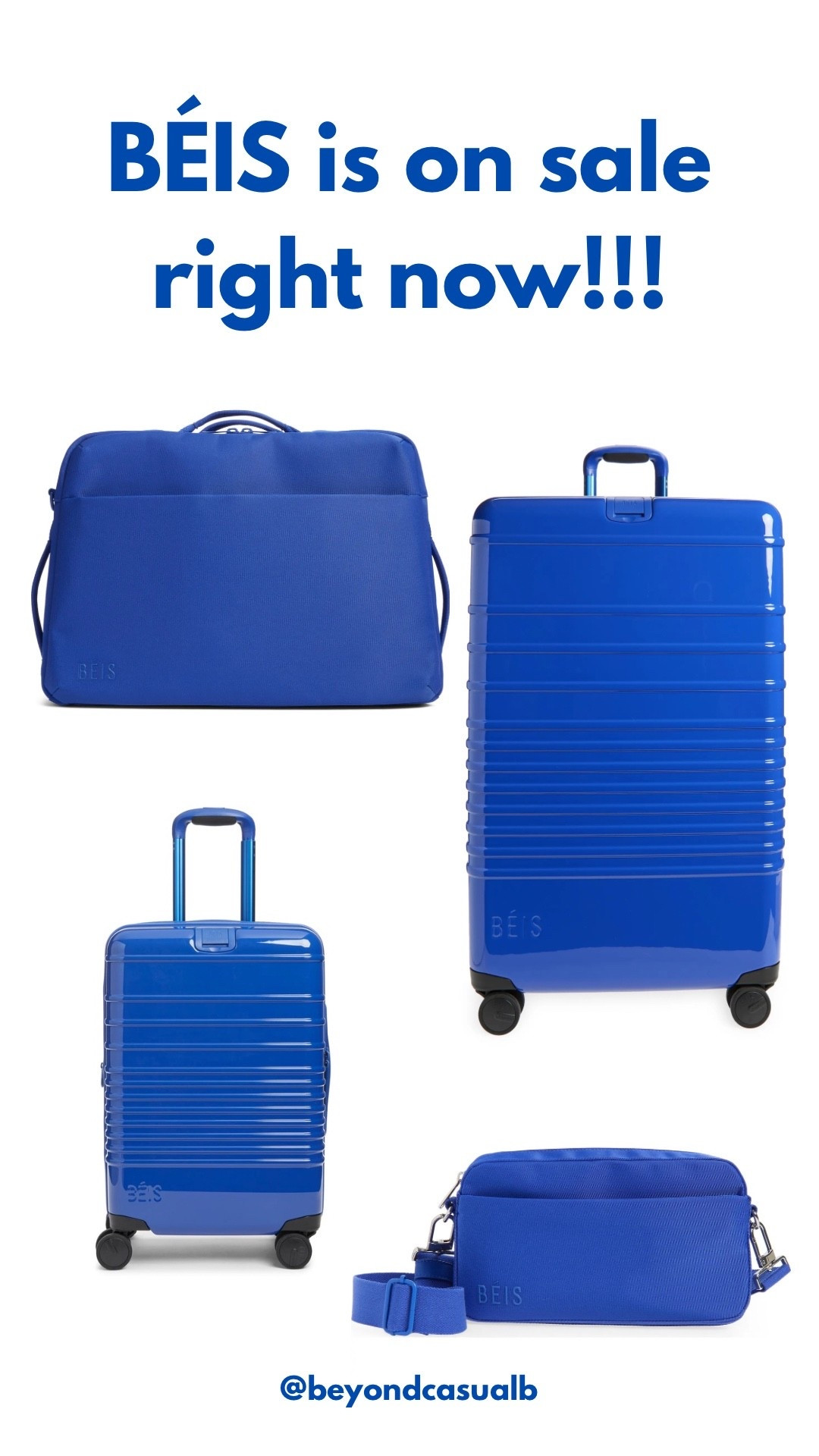 I can’t believe this beautiful blue BÉIS collection is on sale right now!!! It’s the perfect color!!! If you’re needing some new luggage, you should definitely grab this before it’s gone!!!

#LTKTravel #LTKSaleAlert