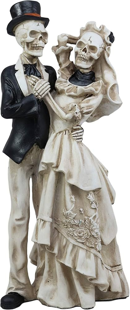 Ebros Love Never Dies Wedding Bride and Groom Skeleton Couple in Dancing Pose Figurine 13.5" Tall... | Amazon (US)
