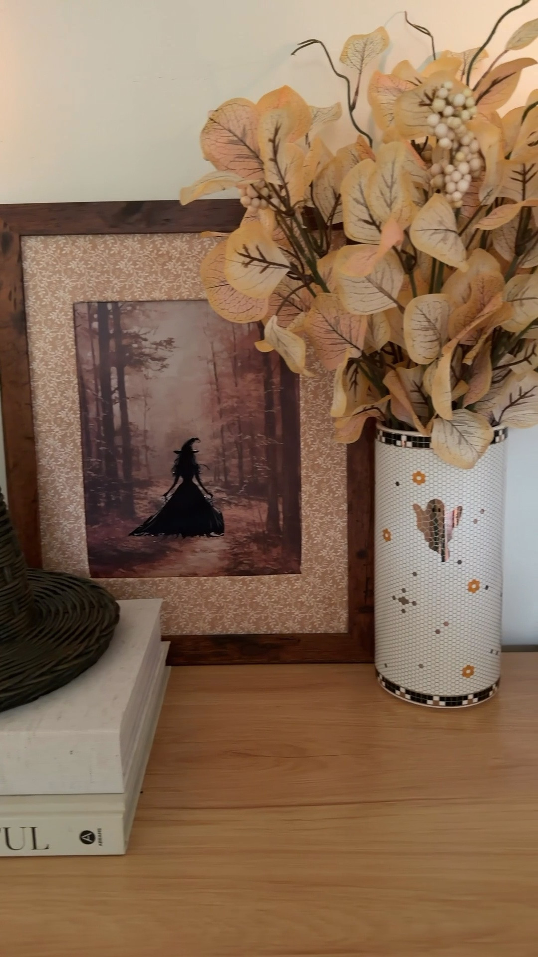DIY Witch Art! Make any print spooky with these black silhouette stickers! This is one of my favorite crafts to make for the holidays because it’s so customizable with the print and wrapping fabric around the mat of the frame.

#LTKSeasonal #LTKHome
