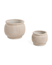 Set Of 2 Indoor Outdoor Antique Inspired Planters | TJ Maxx