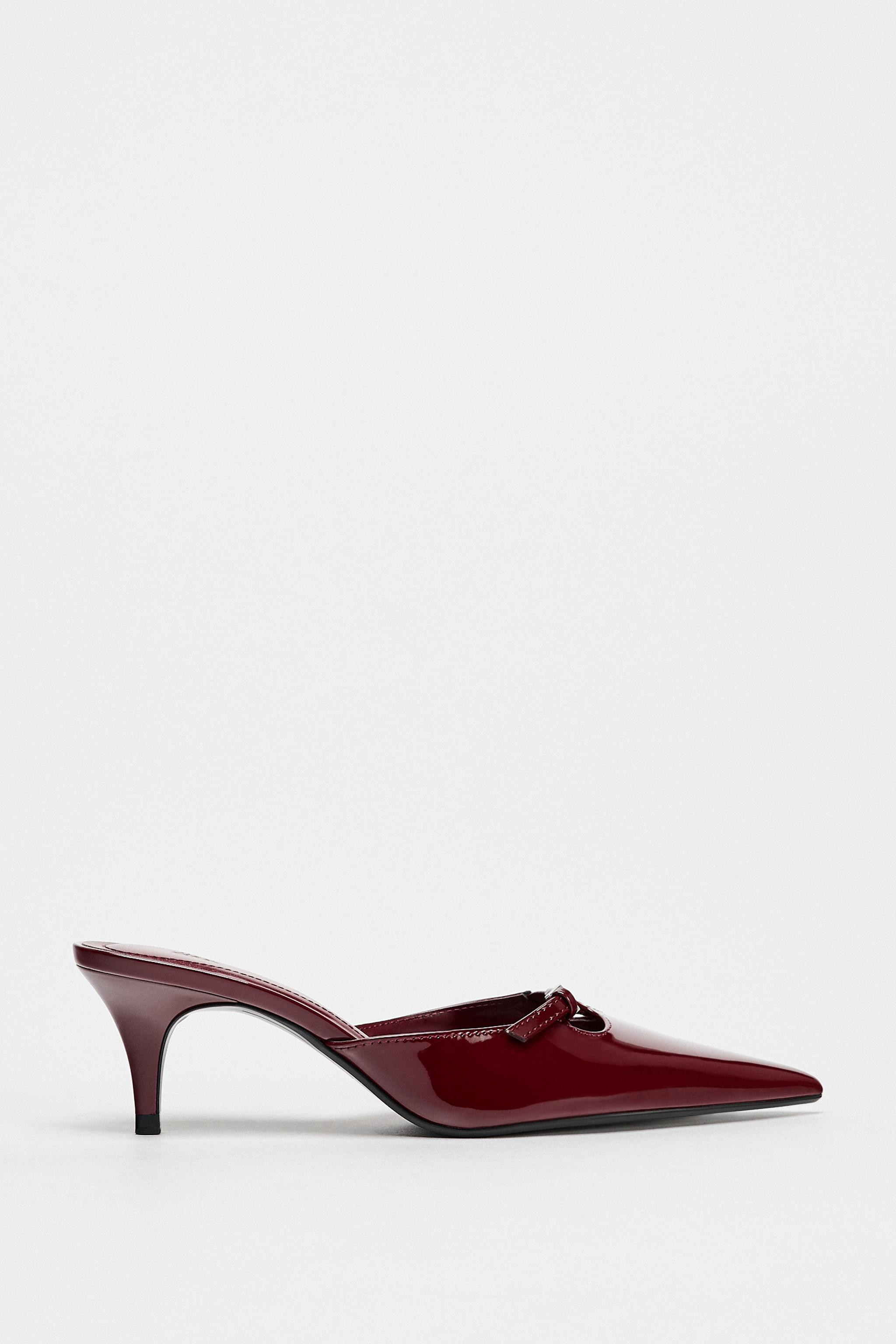 PATENT FINISH BUCKLED MULES | Zara US