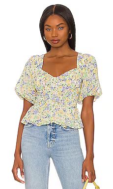 ASTR the Label Clairemont Top in Yellow Green Floral from Revolve.com | Revolve Clothing (Global)