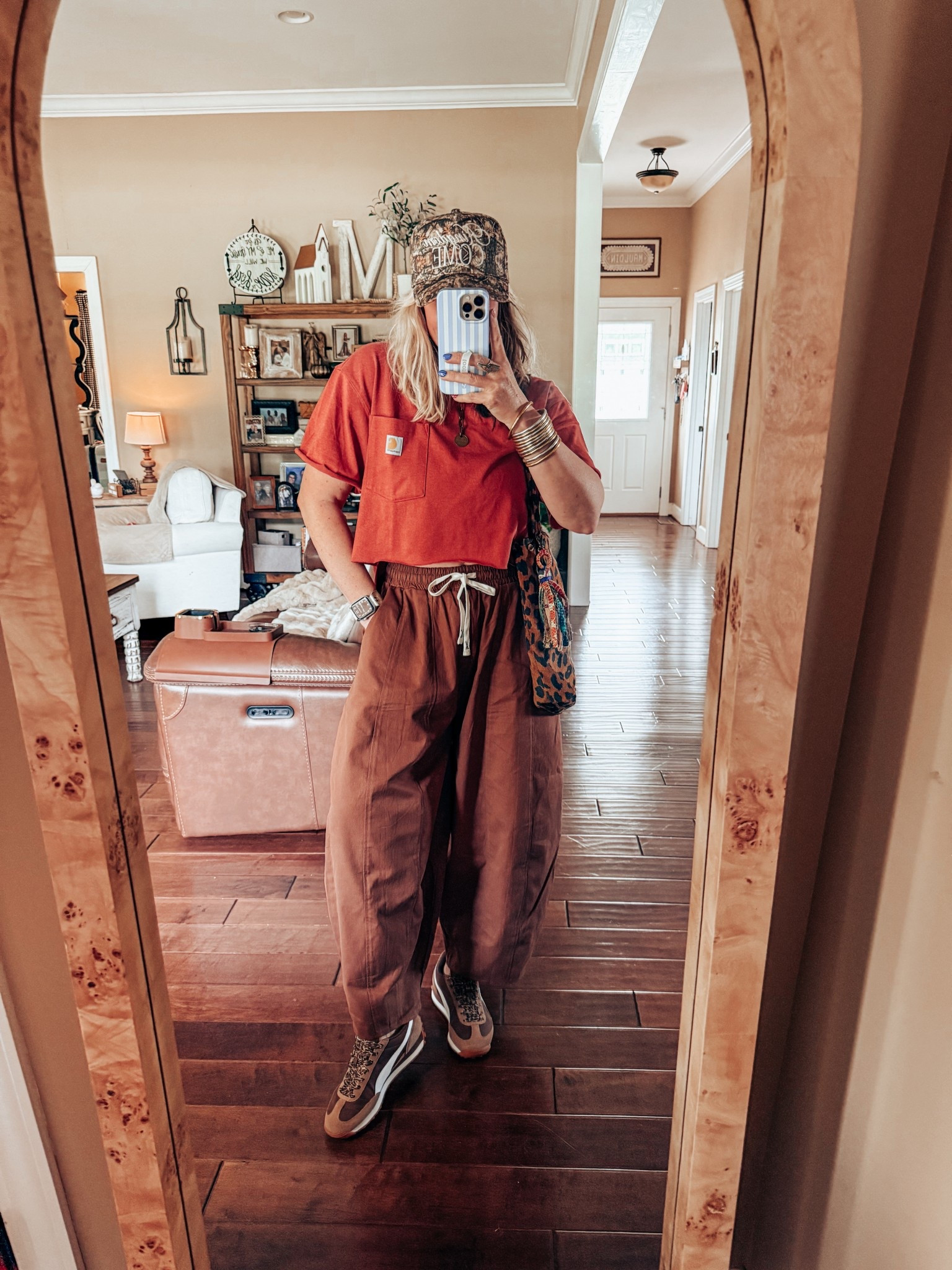 These barrel pants are the cutest and I love the fit. Amazon recommended for me to size up to a large. This Carhartt is one I cut recently and it’s a men’s medium. I size down a 1/2 size in my sneaks. 


#LTKFindsUnder50 #LTKStyleTip #LTKOver40