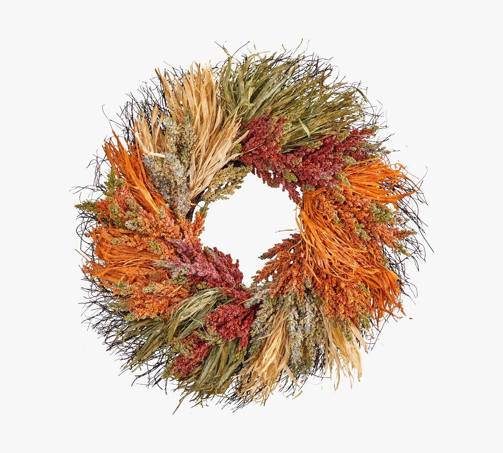 Faux Harvest Autumn Wreath, 26&amp;quot; | Pottery Barn (US)