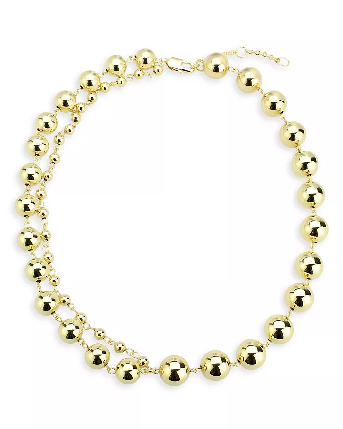 Asymmetric Draped Ball Chain Necklace, 17" | Bloomingdale's (US)