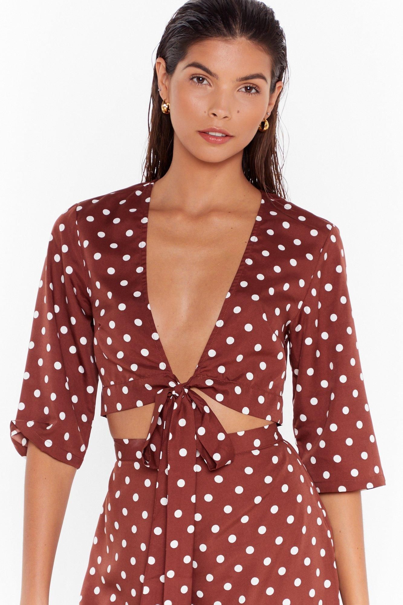 Don't Be Shady Polka Dot Tie Cover-Up Top | NastyGal (US & CA)